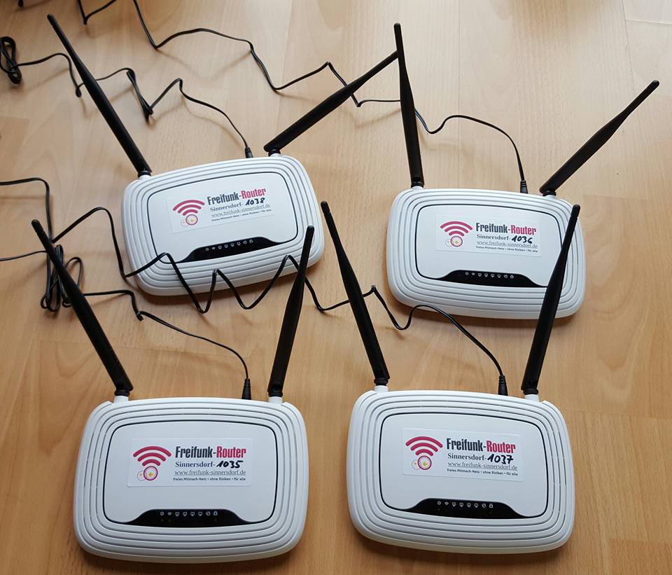 Temporärer Austausch von FreifunkRoutern Freifunk Sinnersdorf